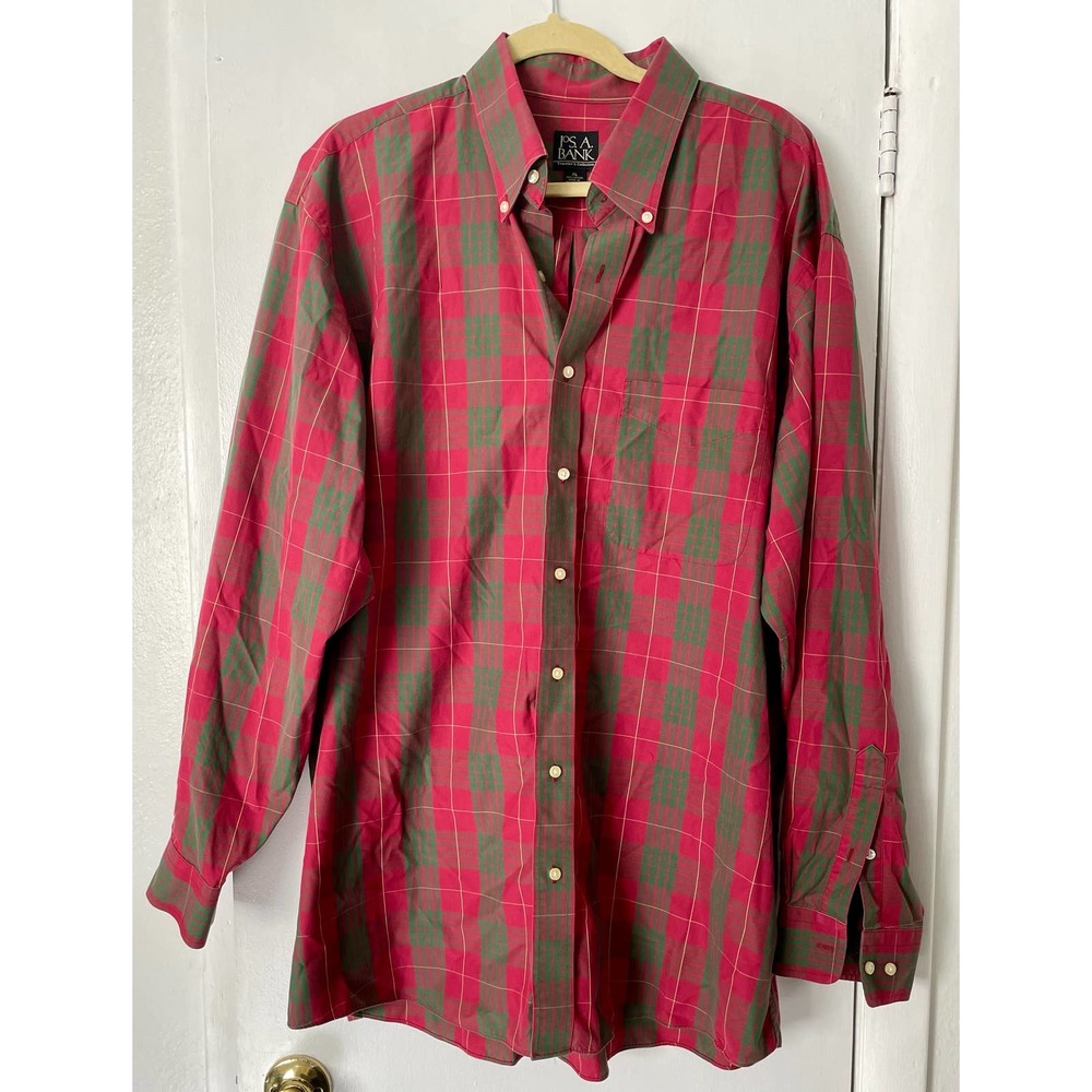 Jos A Banks Traveler’s Collection Men’s Button Down‎ Size US XL